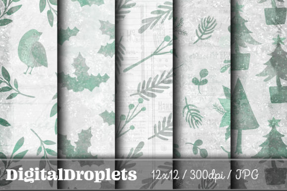Christmas Home Vol. 20 Collection: Vintage Digital Papers