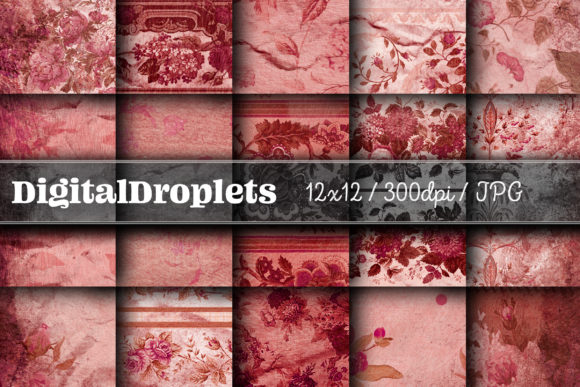Journaled Flowers Vol. 10: Vintage Paper Textures for Design