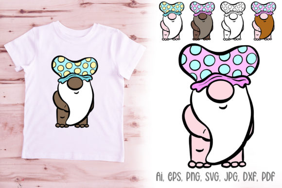 Naked Gnome Hobbit with Shower Cap SVG: A Whimsical Design Asset
